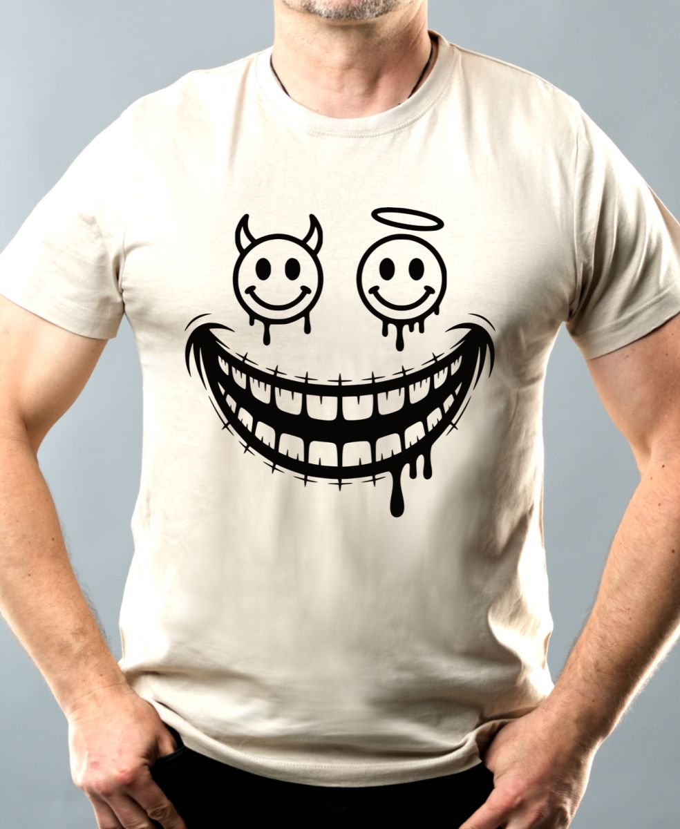 Anděl a ďábel, černý tisk