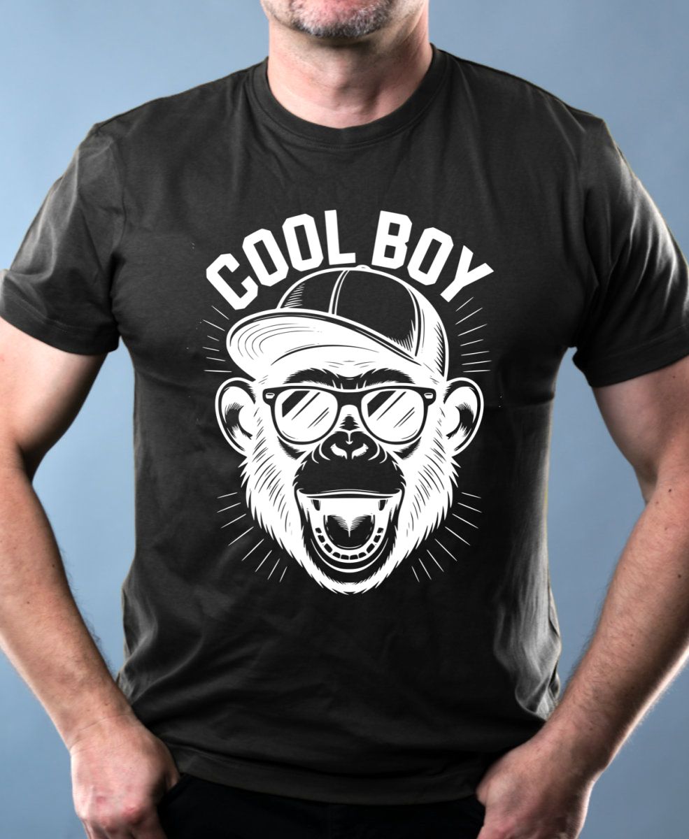 Cool boy, bílý potisk Cool boy, bílý potisk