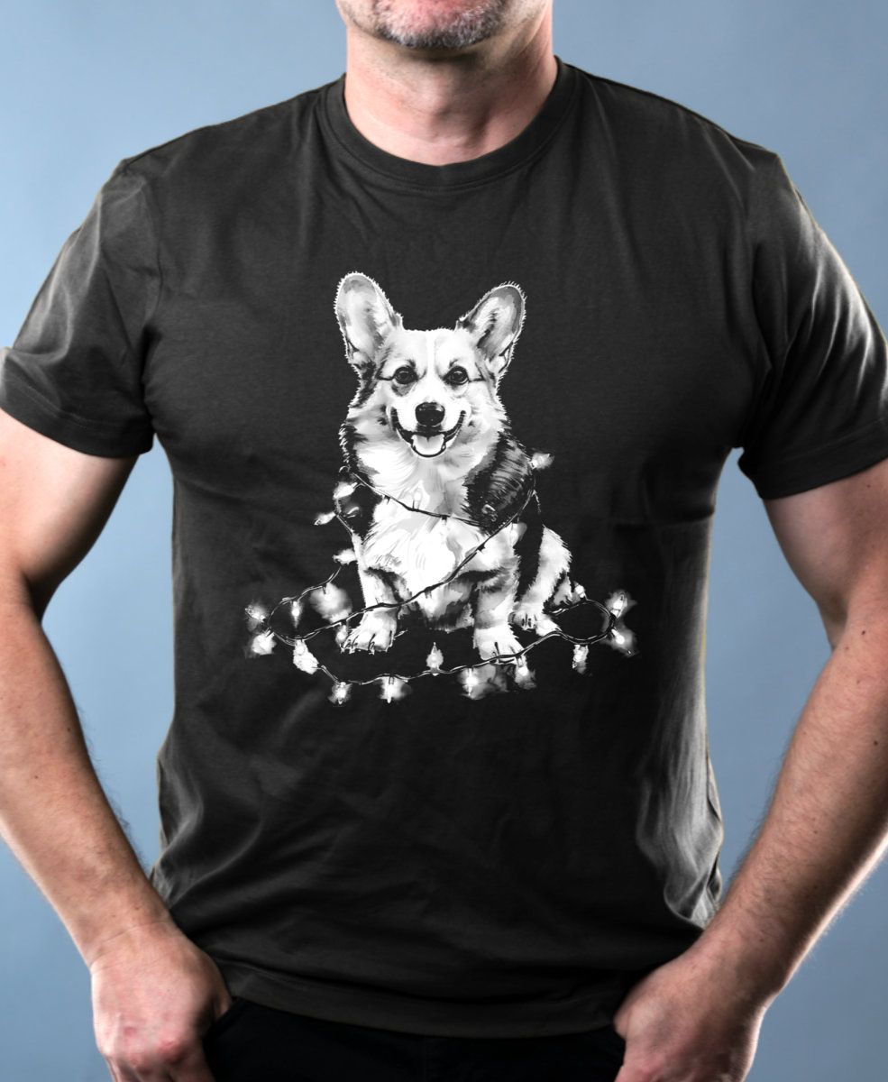 Corgi koleda, bílý potisk Corgi koleda, bílý potisk