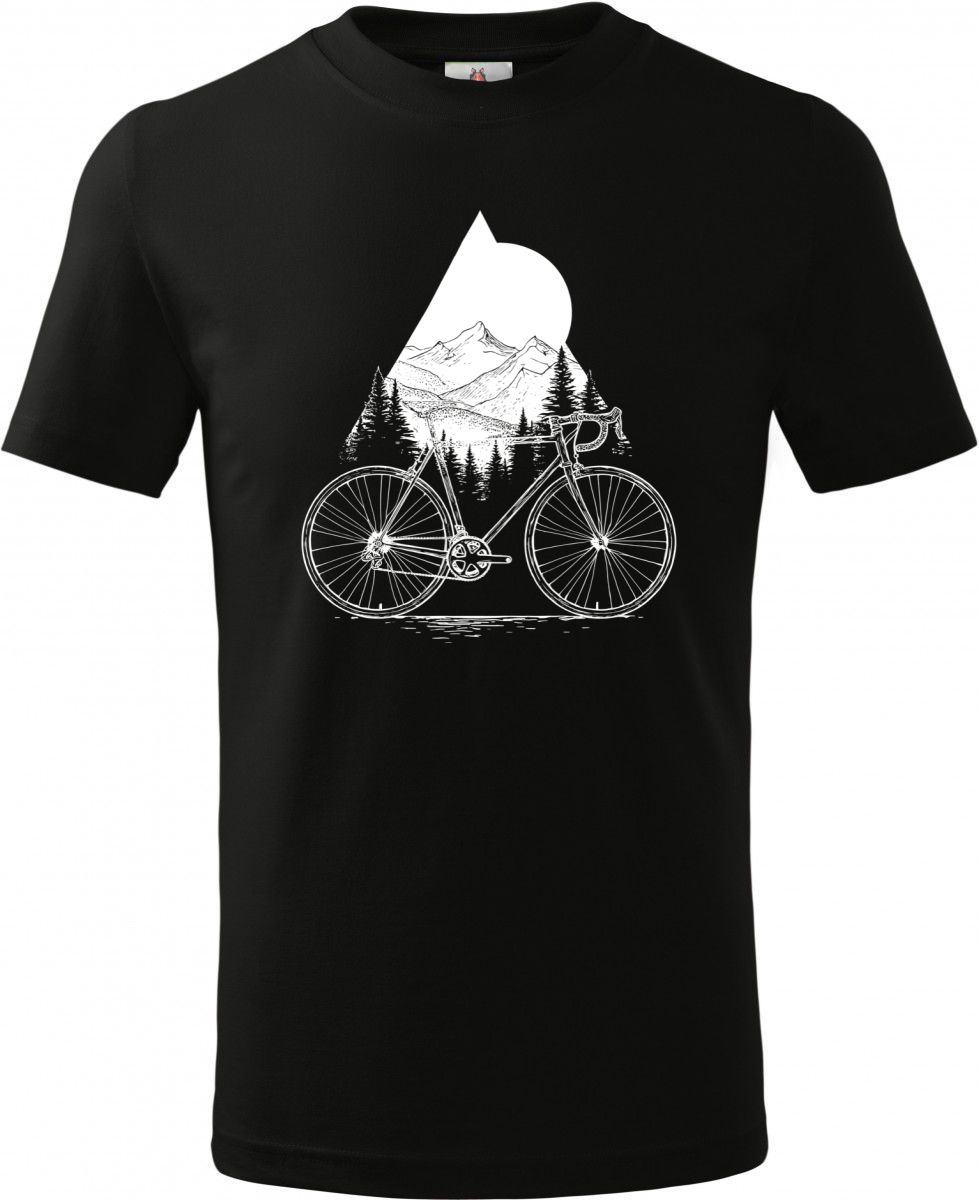 Cyklistická geometrie, V2, bílý potisk