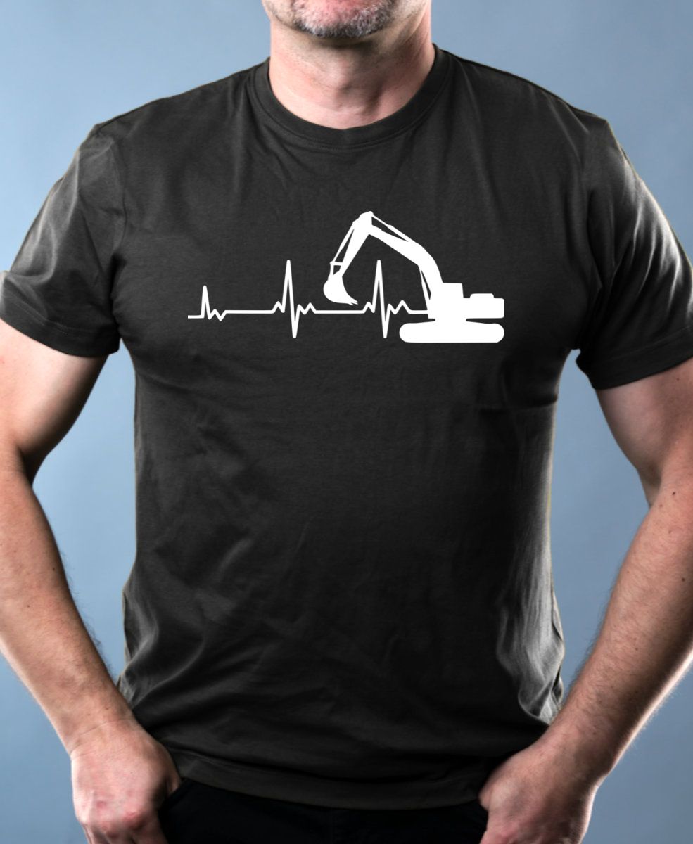 EKG, bagrista, bílý tisk EKG, bagrista, bílý tisk