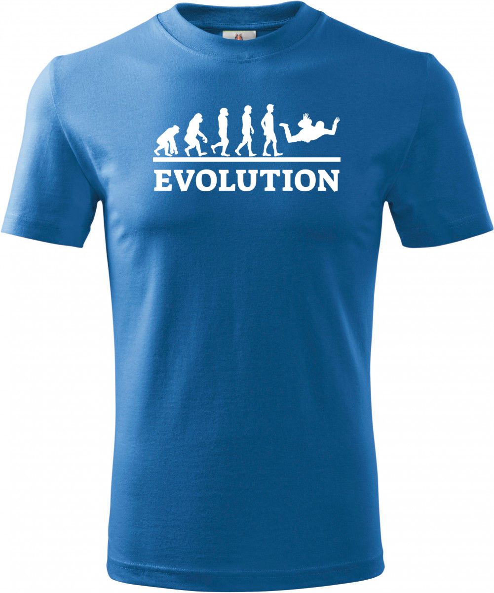 Evolution parašutismus, bílý tisk