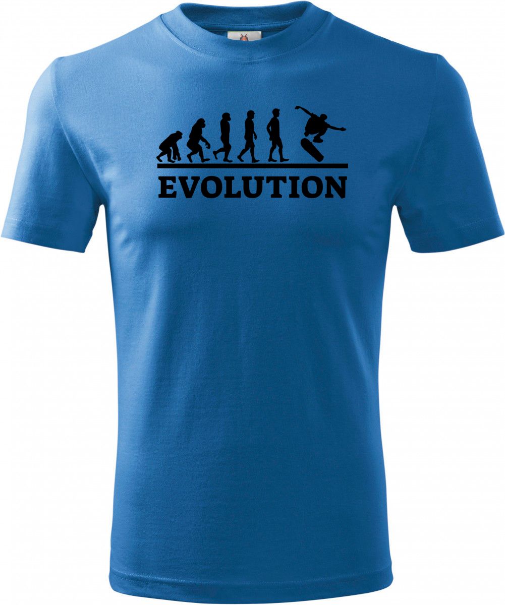 Evolution skateboarding, černý tisk
