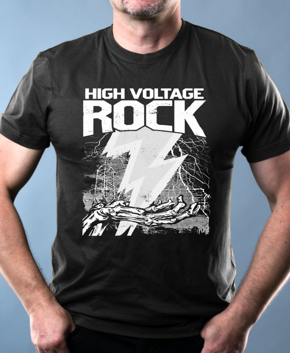 High voltage rock, bílý tisk High voltage rock, bílý tisk