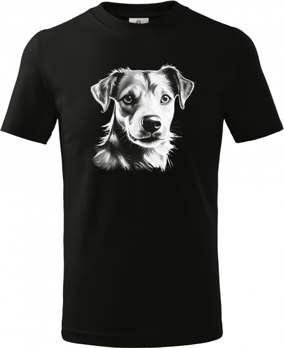 Jack-russell teriér, bílý tisk