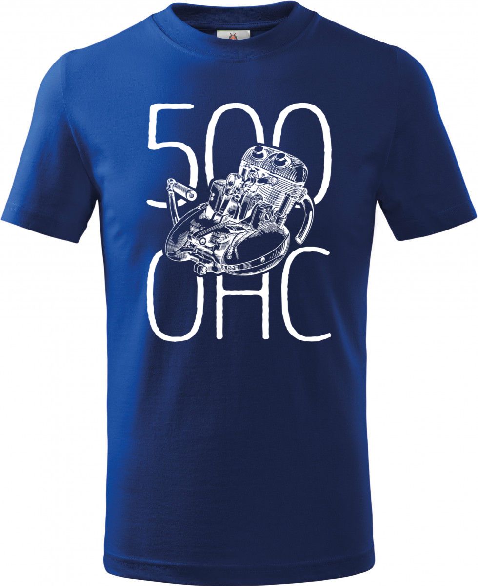 Jawa 500 OHC, MOTOR bílý + text, v15