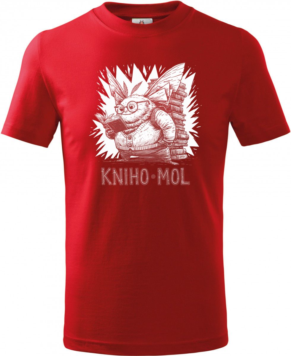 Knihomol, bílý potisk