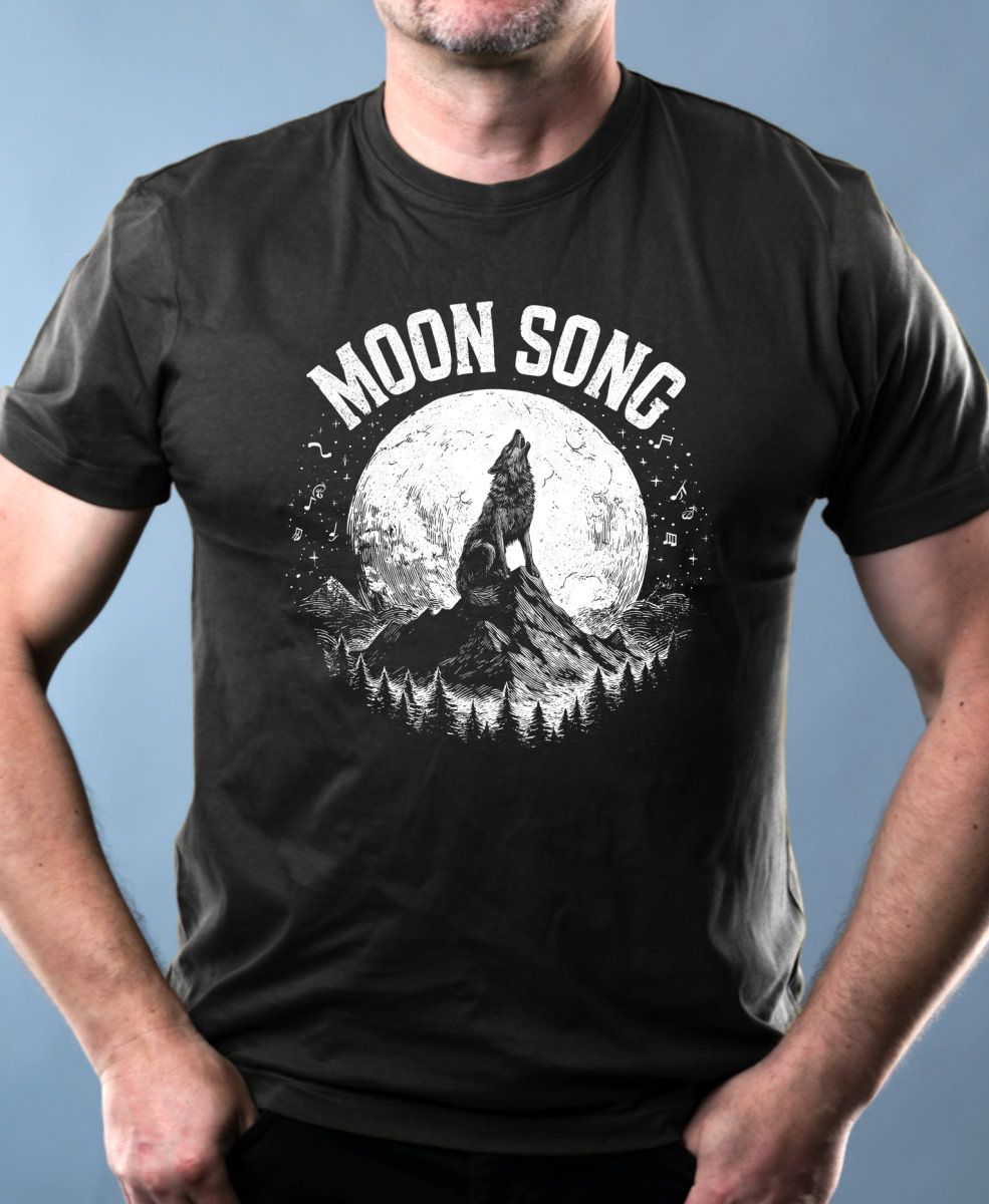 Moon song, bílý potisk Moon song, bílý potisk