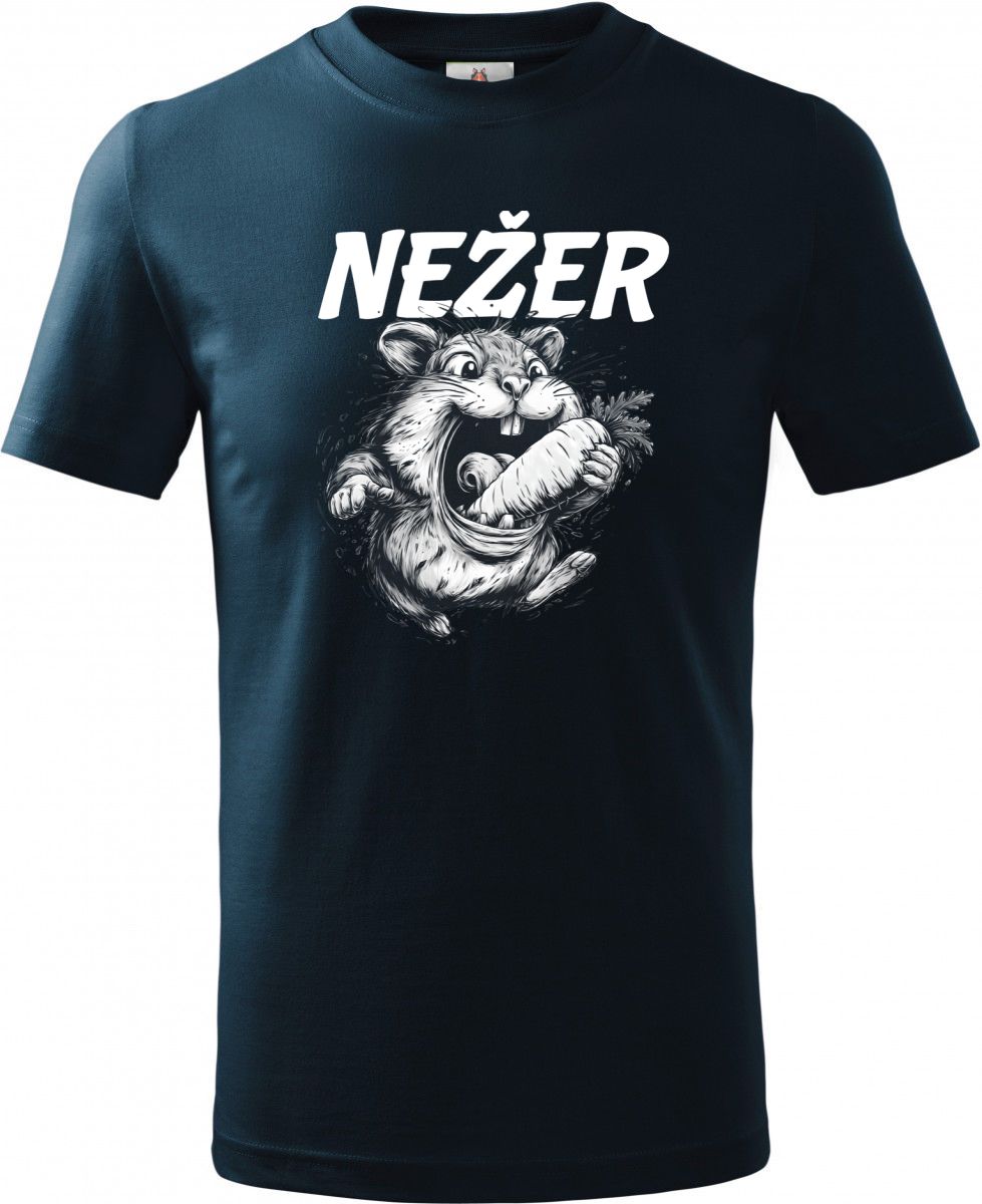 Nežer křeček, bílý potisk