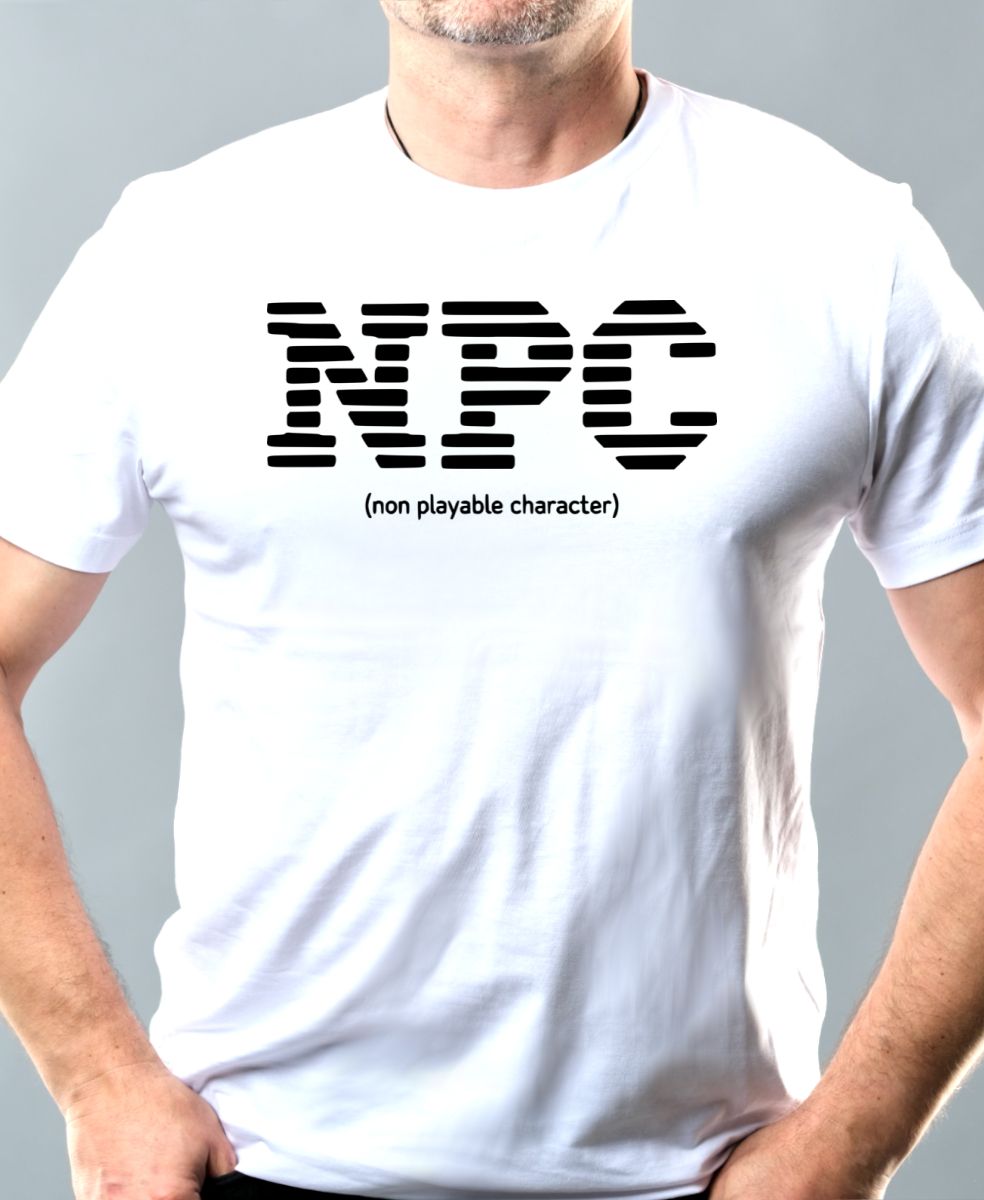 NPC, non playable character, černý tisk NPC, non playable character, černý tisk
