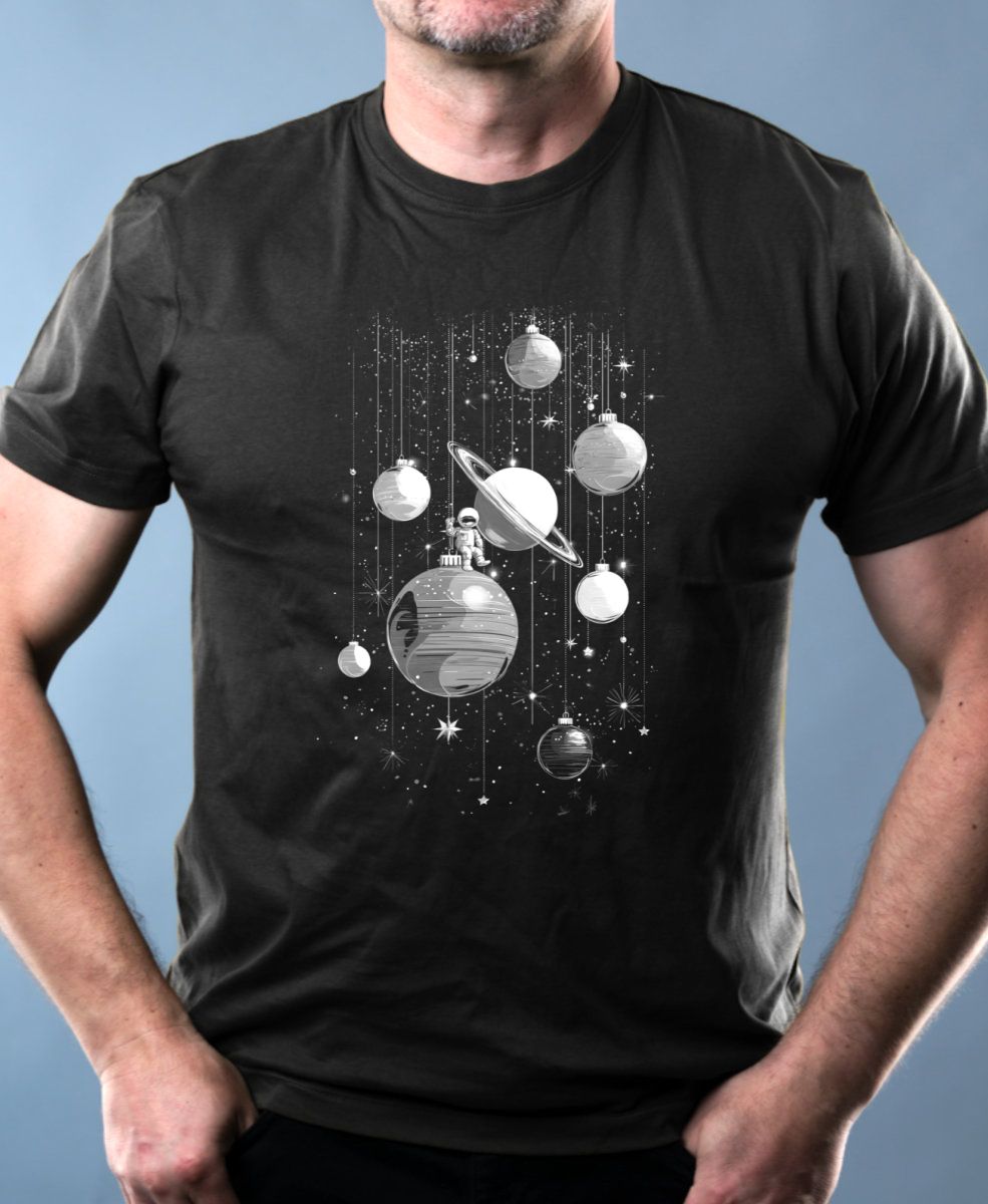 Planetární Vánoce, bílý tisk Planetární Vánoce, bílý tisk