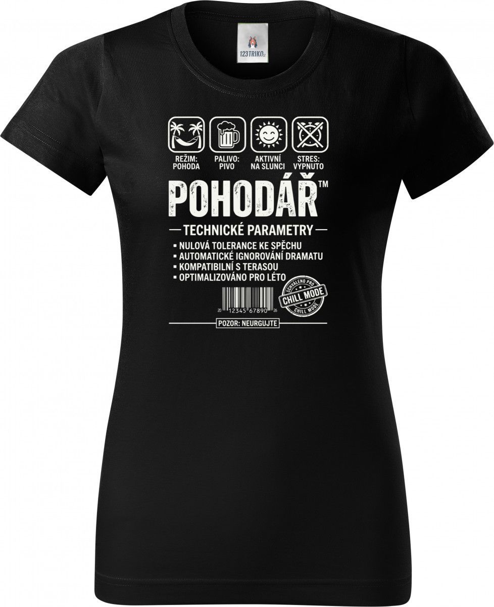 Pohodář, bílý potisk Pohodář, bílý potisk