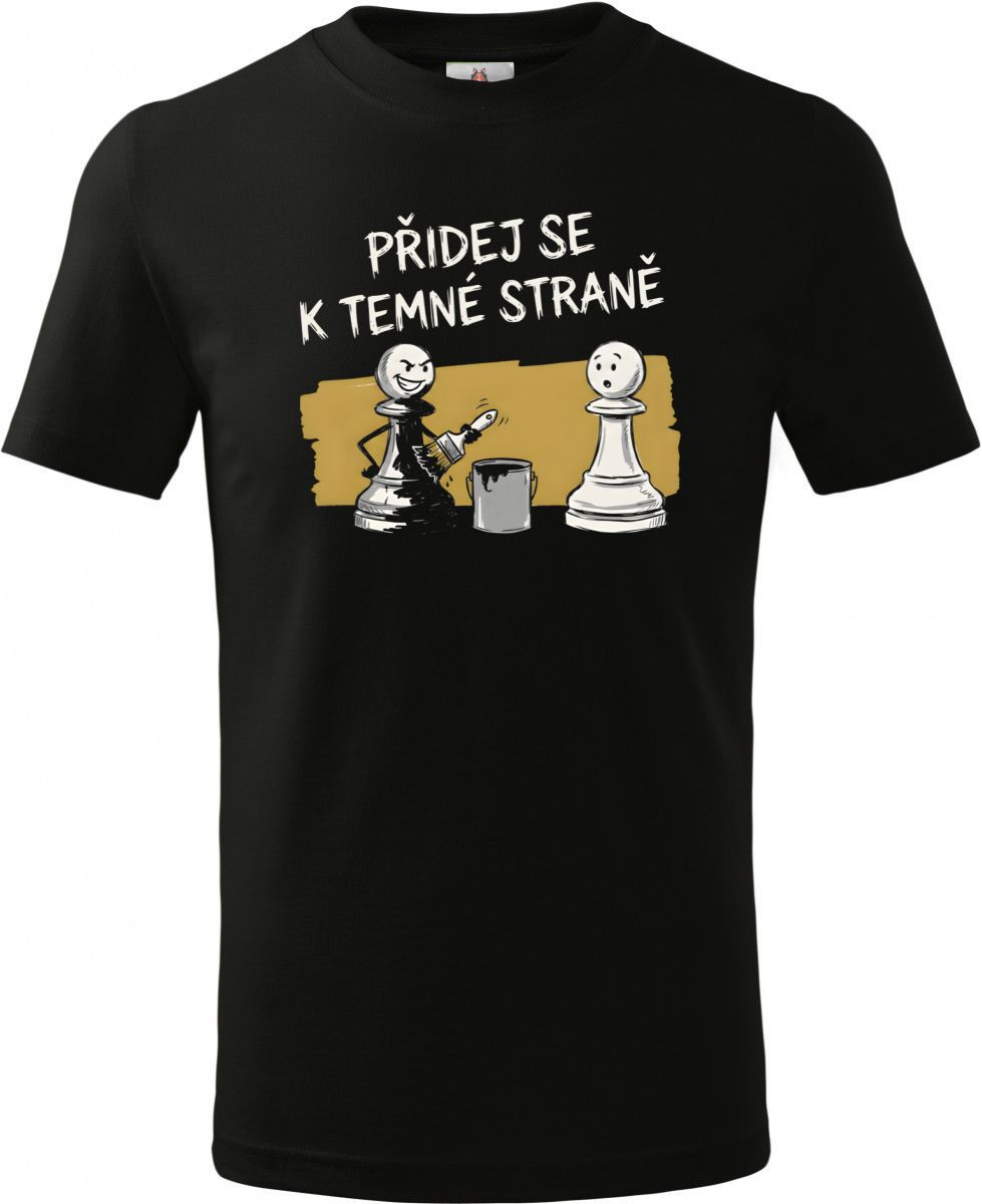 Dětské triko Basic s motivem Přidej se k temné straně, černá
