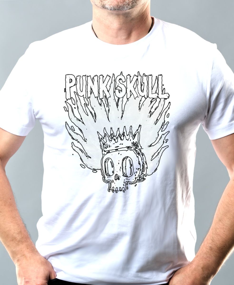 Punk Skull, černý tisk Punk Skull, černý tisk