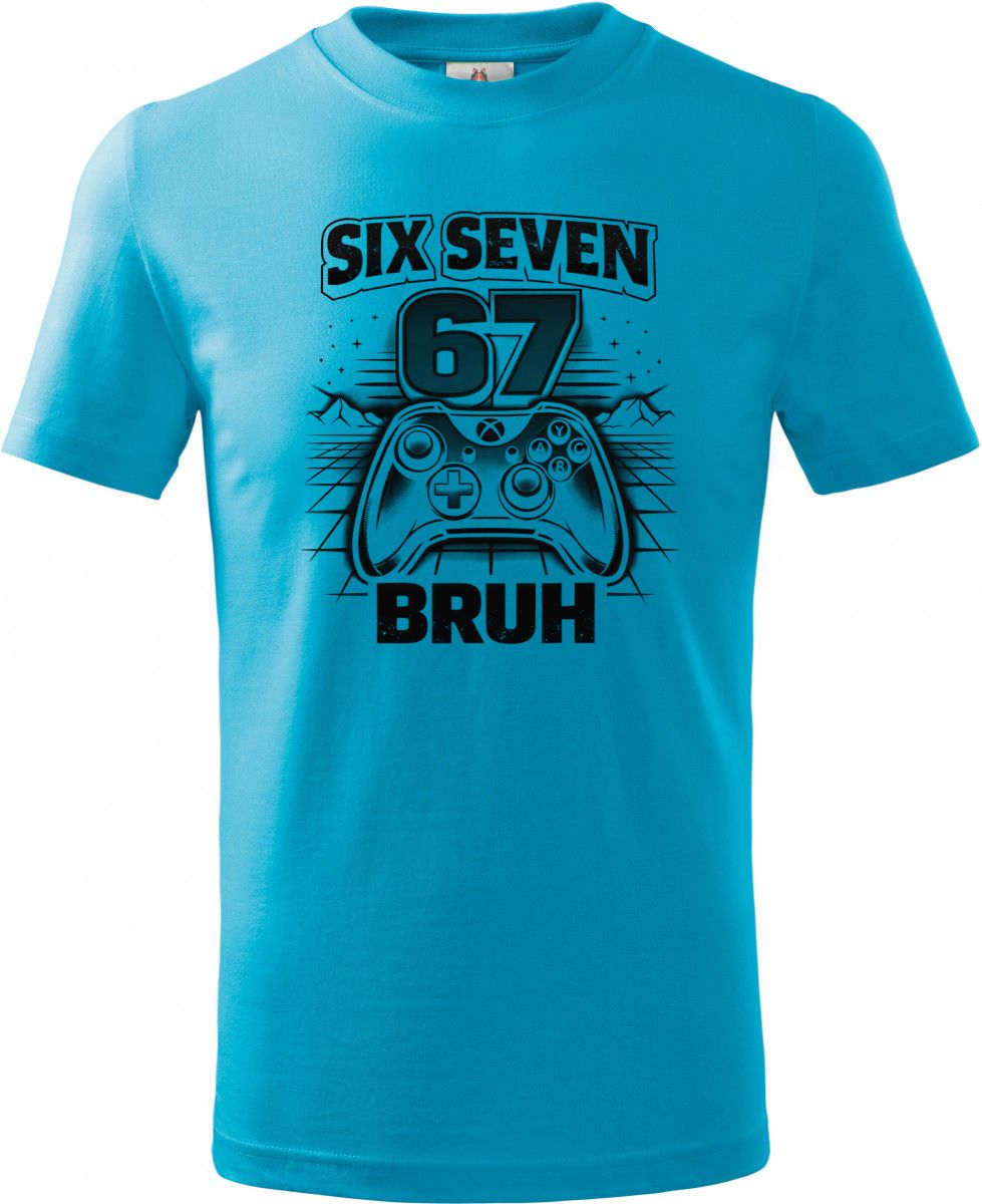 Six seven bruh gaming, V1, černý tisk