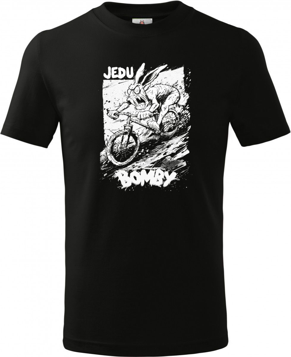 Sjezdař, jedu bomby, V2, bílý potisk Sjezdař, jedu bomby, V2, bílý potisk
