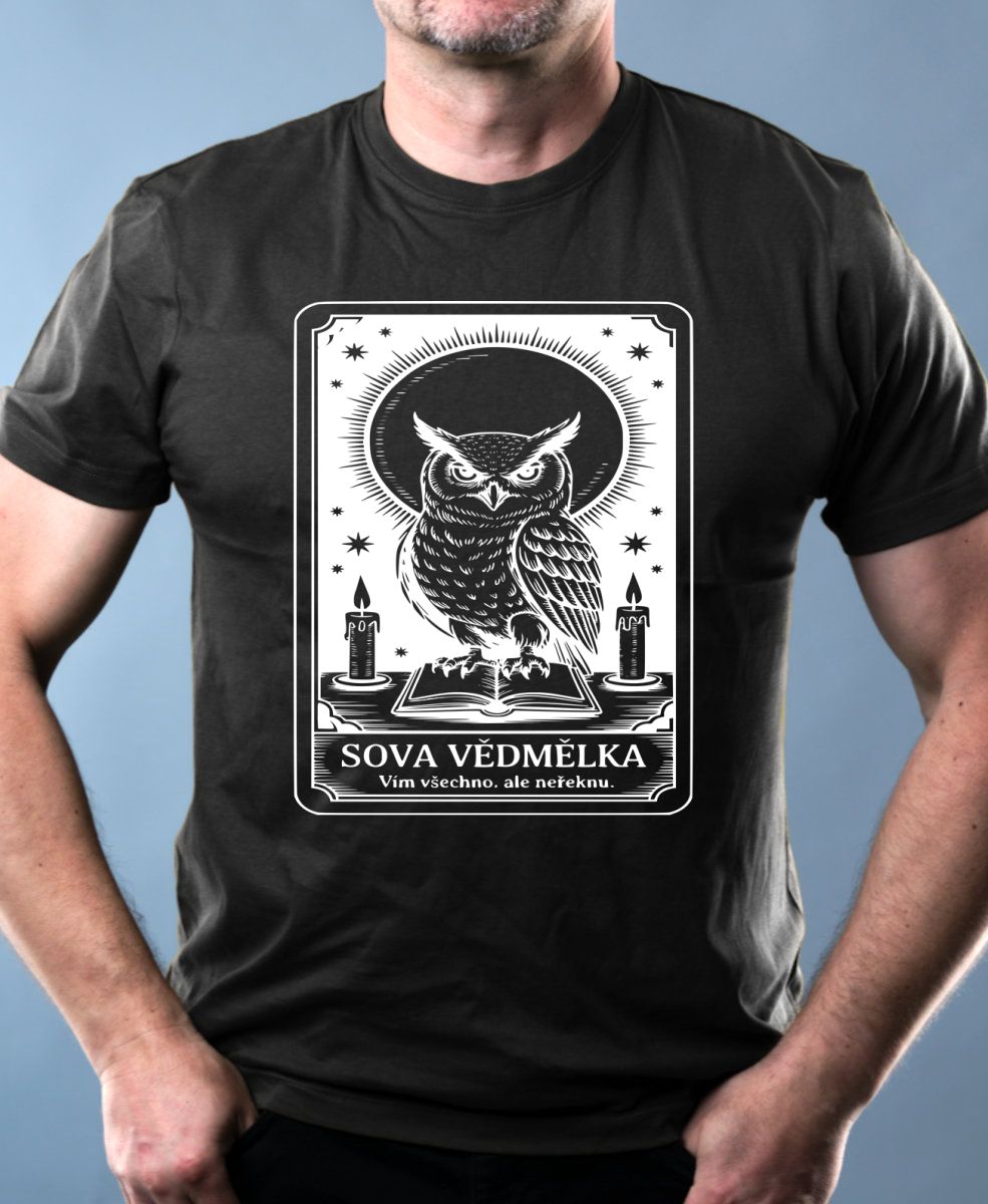 Sova Vědmelka, bílý tisk Sova Vědmelka, bílý tisk