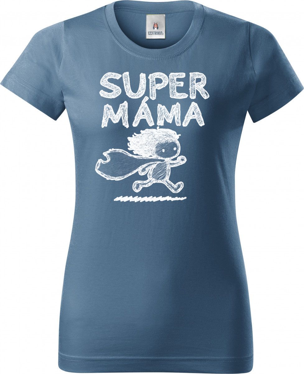 Super máma, bílý potisk Super máma, bílý potisk