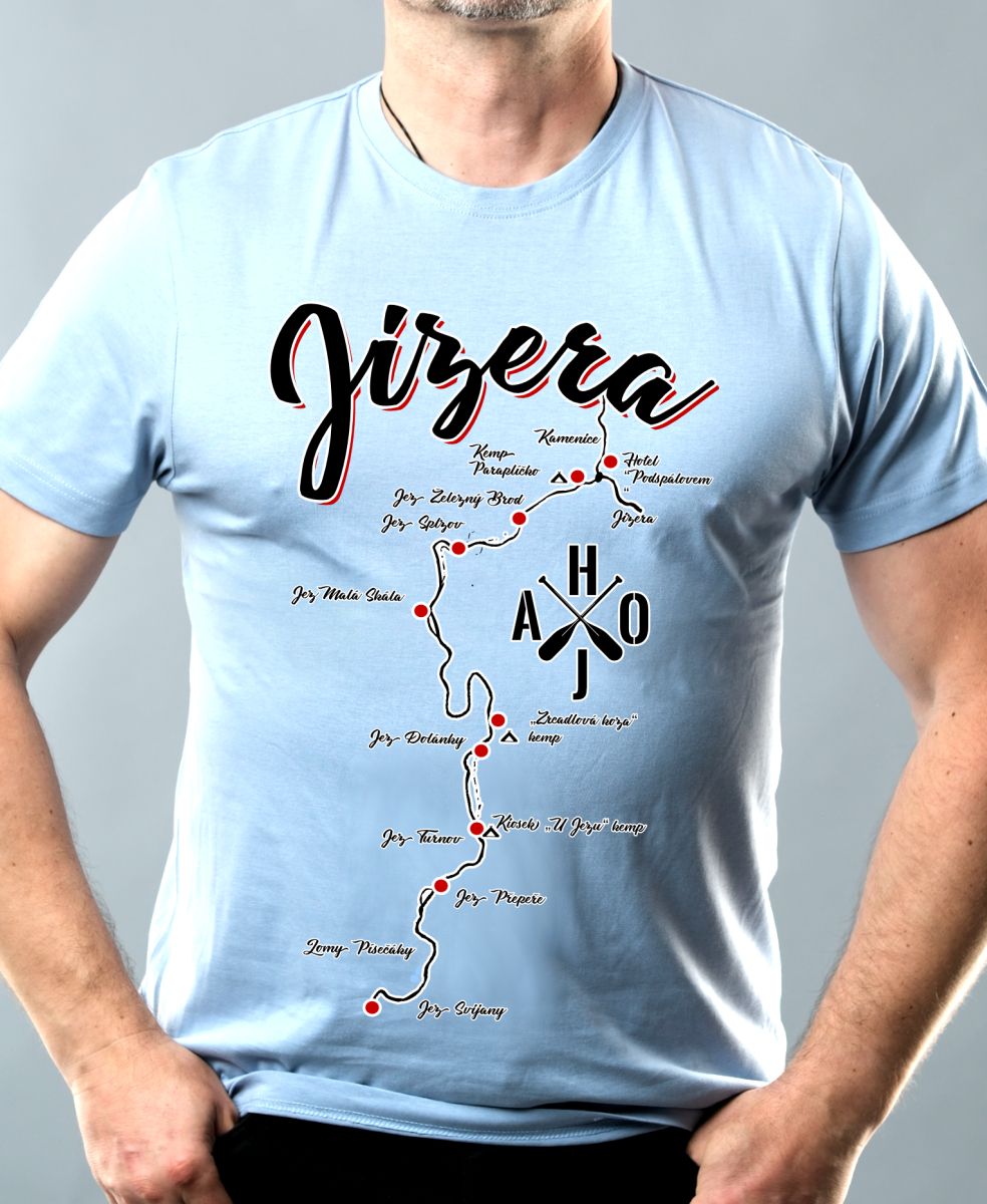 Tričko Jizera, mapa