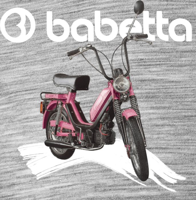 Babetta, logo bílé. Fialová, 210/215 Tričko, mikina, kšiltovka Babetta 210/215