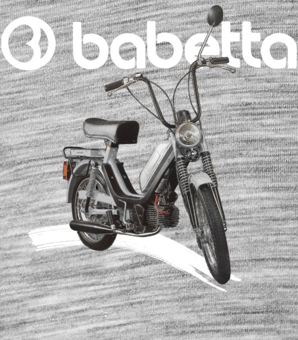 Babetta, logo bílé. Šedá, 210/215 - Obrázek 2