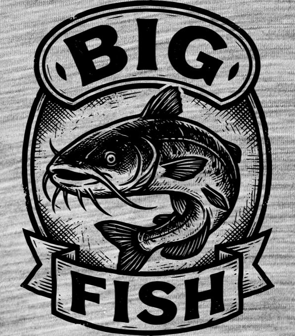 BIG FISH, černý potisk - Obrázek 2