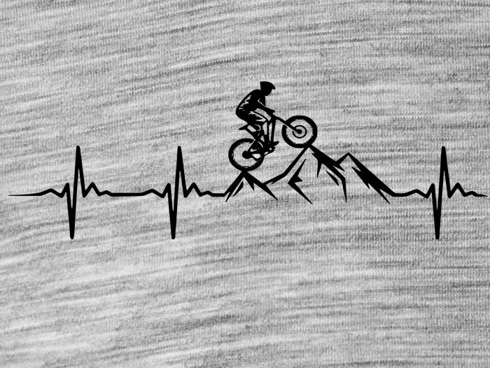 Cyklista, biker, tep srdce V1
