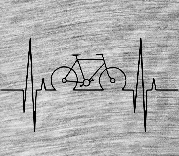 Cyklista, biker, tep srdce