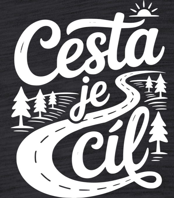 Cesta je cíl, bílý tisk - Obrázek 2