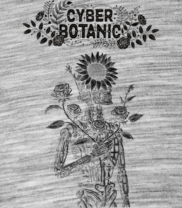 Cyber botanic, černý tisk - Obrázek 2