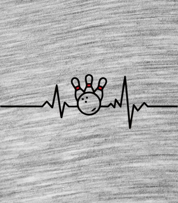 EKG, bowling, černý tisk - Obrázek 2
