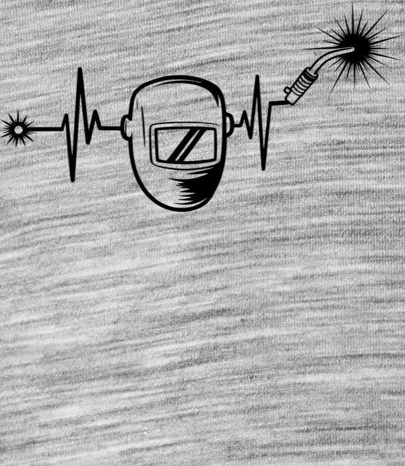 EKG, svářeč, černý tisk - Obrázek 2
