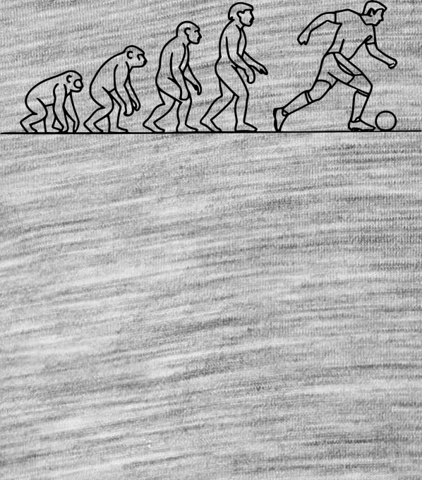Evoluce fotbalista, černý tisk - Obrázek 2