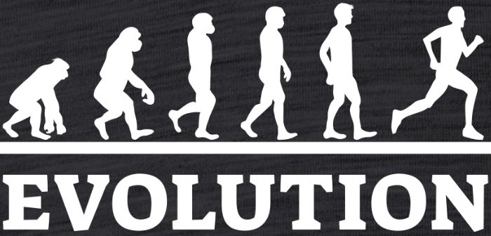 Evolution běh, bílý tisk - Obrázek 2
