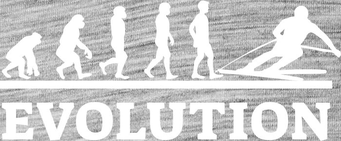 Evolution lyžování, bílý tisk - Obrázek 2