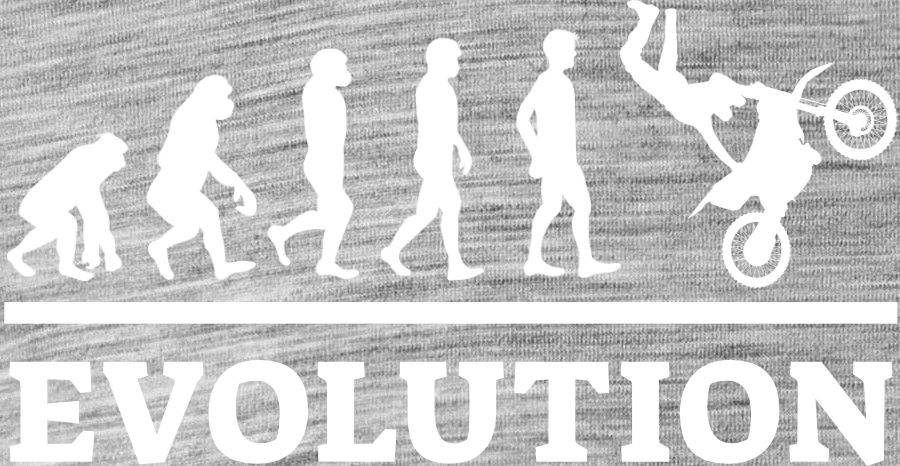Evolution motocross, bílý tisk - Obrázek 2