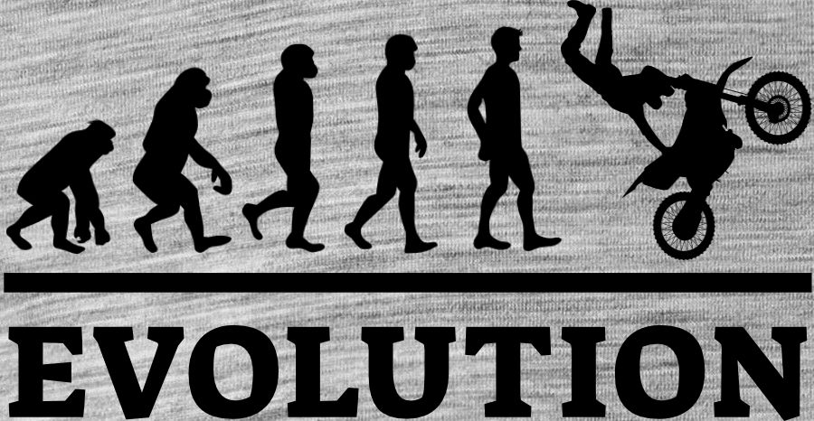 Evolution motocross, černý tisk - Obrázek 2