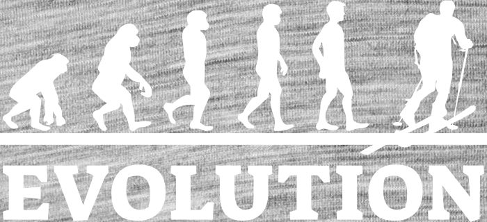 Evolution skialpy, bílý tisk - Obrázek 2