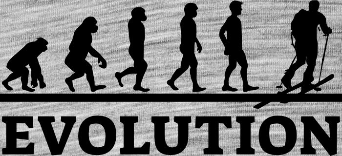 Evolution skialpy, černý tisk - Obrázek 2