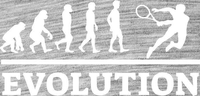 Evolution tenis, bílý tisk - Obrázek 2