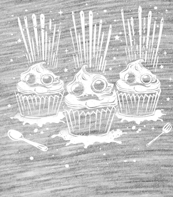 Exploze cupcake, bílý tisk - Obrázek 2