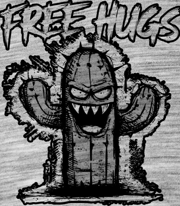 Free Hugs, černý potisk - Obrázek 2