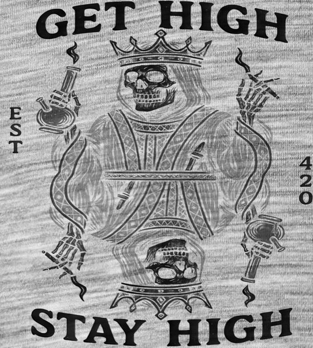 Get high, stay high, černý tisk - Obrázek 2