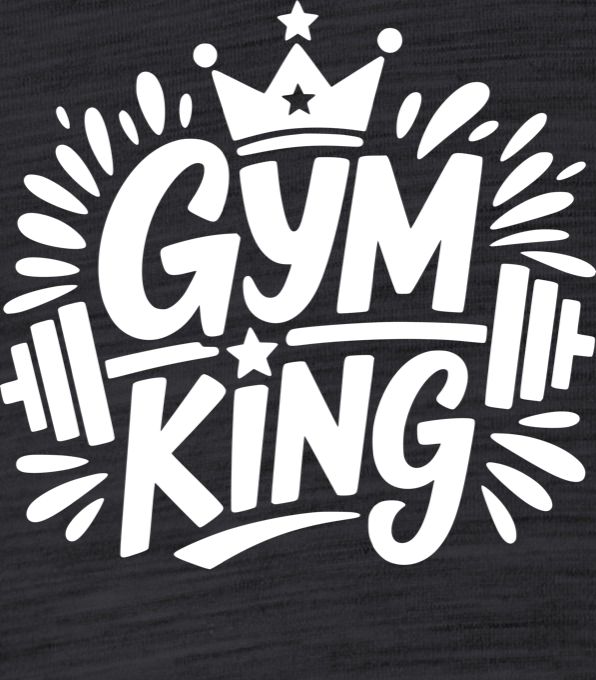 Gym king, bilý potisk - Obrázek 2