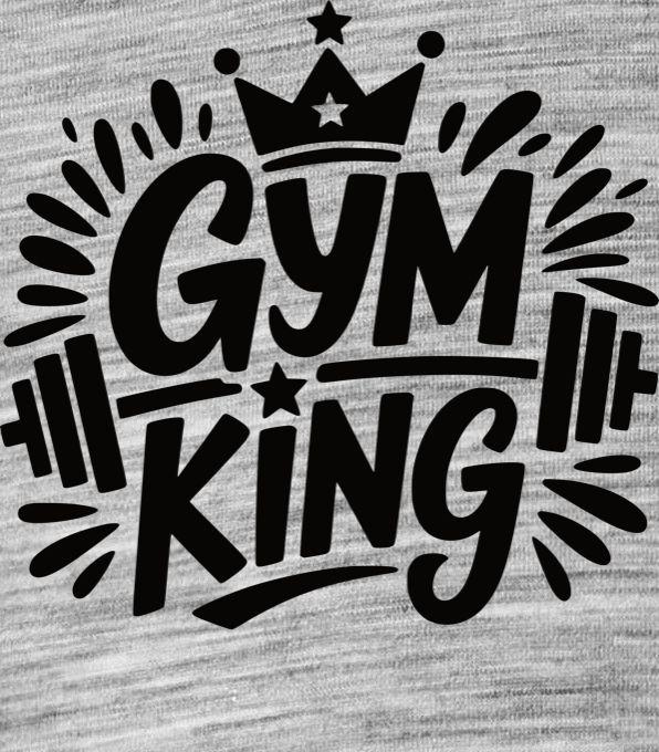 Gym king, černý potisk - Obrázek 2