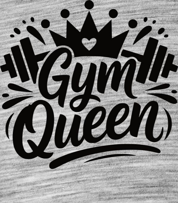 Gym Queen, černý potisk - Obrázek 2