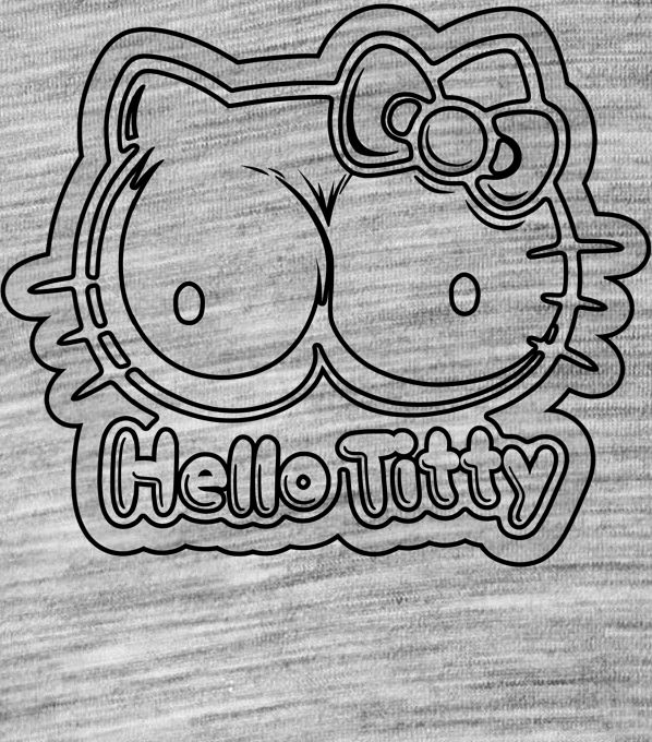 Hello Titty, černý tisk - Obrázek 2