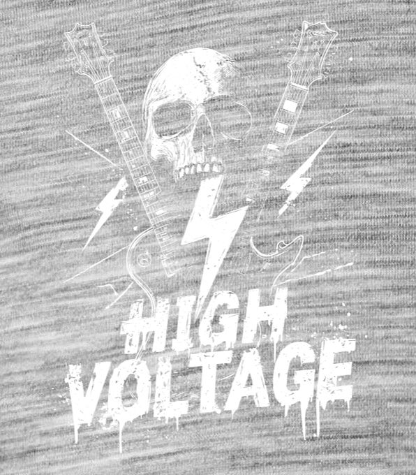 High voltage, bílý potisk - Obrázek 2