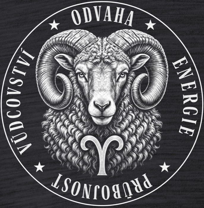 Horoskop BERAN, bílý potisk - Obrázek 2