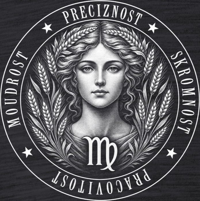 Horoskop PANNA, bílý potisk - Obrázek 2